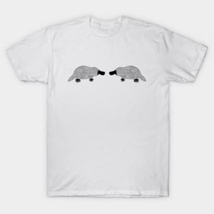 Platypuses in Love - cute platypus design - light colors T-Shirt